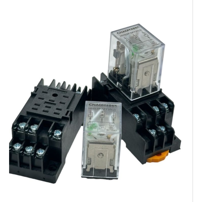 Relay  my3  MY3N มีไฟ 12vdc 12vac 24vdc 24vac 220vac Shocket pyf11a 11ขา ราคาต่อชิ้น