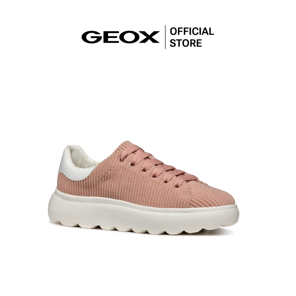 GEOX รองเท้าผ้าใบผู้หญิง รุ่น D SPHERICA EC4.1 - DK SKIN/WHITE FW24 (D46TCGC5Q1ZF_F4PIWT)