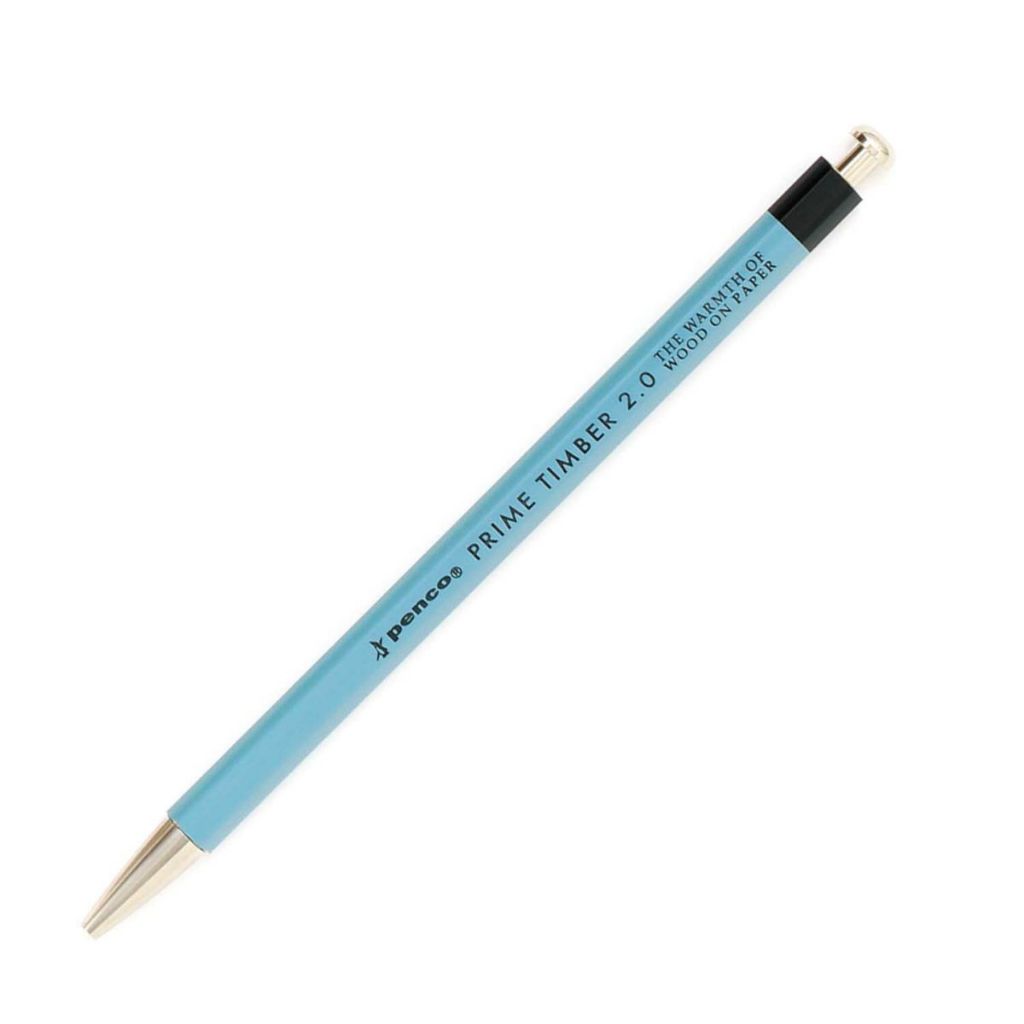 Penco Prime Timber Blue / ชุดดินสอกด 2 มิลลลิเมตร + กบเหลาไส้ สีฟ้า แบรนด์ Penco จากประเทศญี่ปุ่น (HFT192-BL)