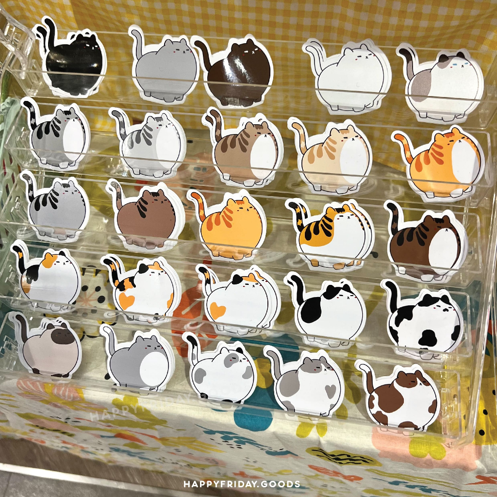 สติ้กเกอร์แมวไดคัท - dicut sticker- Happyfriday.goods