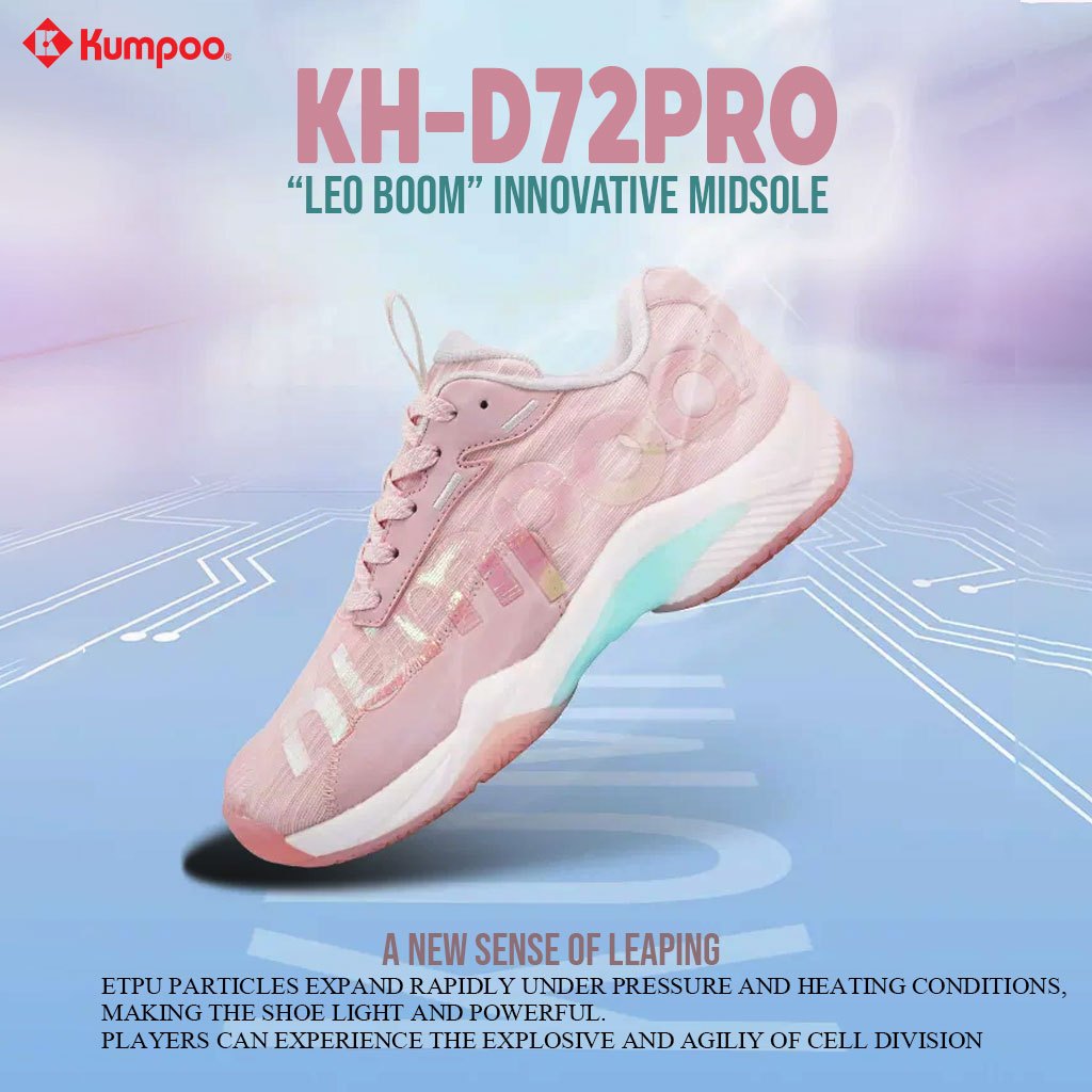 รองเท้าแบดมินตัน Kumpoo รุ่น KH-D72PRO (Pink)