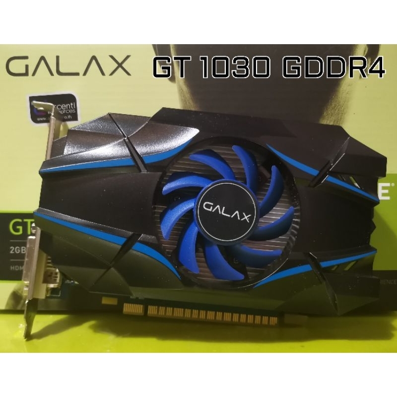 การ์ดจอ GALAX รุ่น Nvidia GeForce GT 1030 2GB DDR4 ไม่ต่อไฟเลี้ยง (no box) มือสอง ไม่มีกล่อง