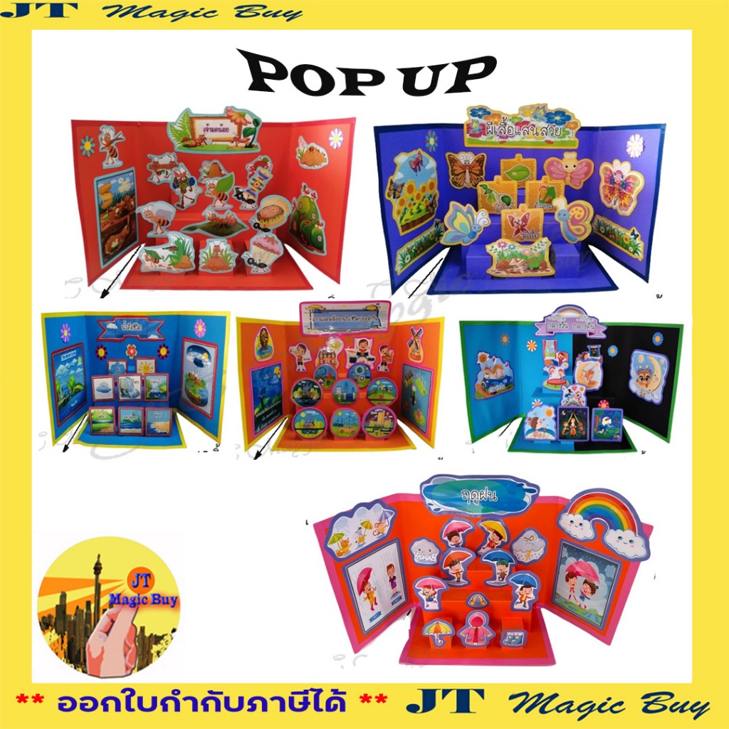 สื่อกระดาษ POP UP หน่วยการเรียนรู้ สื่อป๊อบอัพ สื่อทำมือ สื่อการสอน สื่ออนุบาล สื่อปฐมวัย กลุ่มสาระก