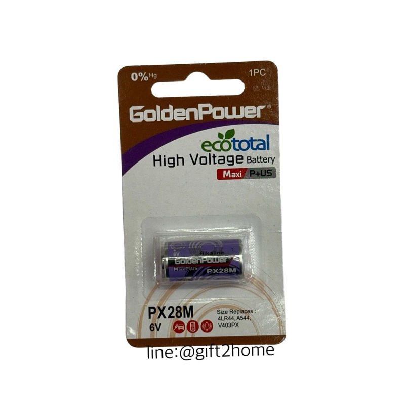 ถ่านกล้องGoden Power 4LR44/PX28M-6V 1ก้อน