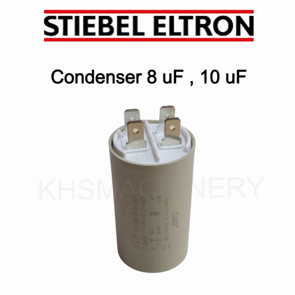 อะไหล่ปั๊มน้ำ สตีเบล เอลทรอน Stiebel Eltron คอนเดนเซอร์ 8UF, 10 UF 450VAC Stiebel Eltron รุ่น Boost 