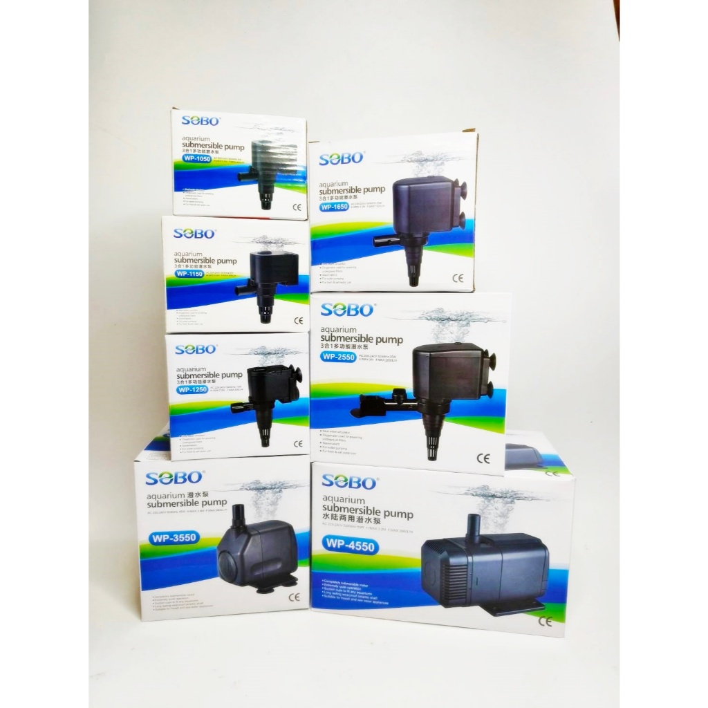 ปั๊มตู้ปลา น้ำพุ น้ำตก พญานาค SOBO WP1050 / WP1150 / WP1250 / WP1650 / WP2550 / WP3550 / WP4550 ปั๊มน้ำคุณภาพราคาถูก