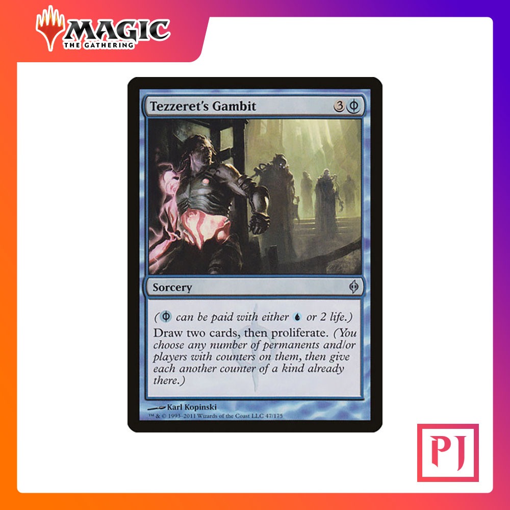 [MTG] Tezzeret's Gambit [NPH] [BLUE] [UNCOM] [NORMAL] [ENG] (การ์ดเมจิค / Magic the Gathering)