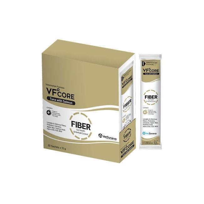 ยกกล่อง VFcore Fiber สูตรใหม่ช่วยแก้ท้องผูกและขับก้อนขนแมว บรรจุ 30 ซอง
