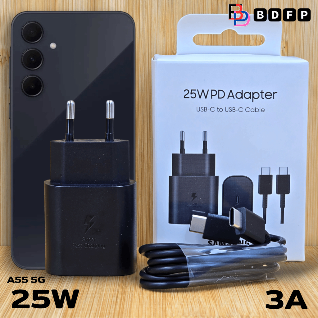 ที่ชาร์จ 25W PD Type-C BDFP เหมาะกับ Samsung ซัมซุง A55 ชาร์จด่วนแบบพิเศษ สายชาร์จ 3A 1-1.8m. หัวชาร