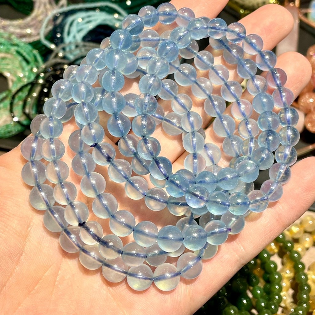 กำไลข้อมือ อความารีน Aquamarine (เกรดพรีเมียม) *หินแท้ หินธรรมชาติ*
