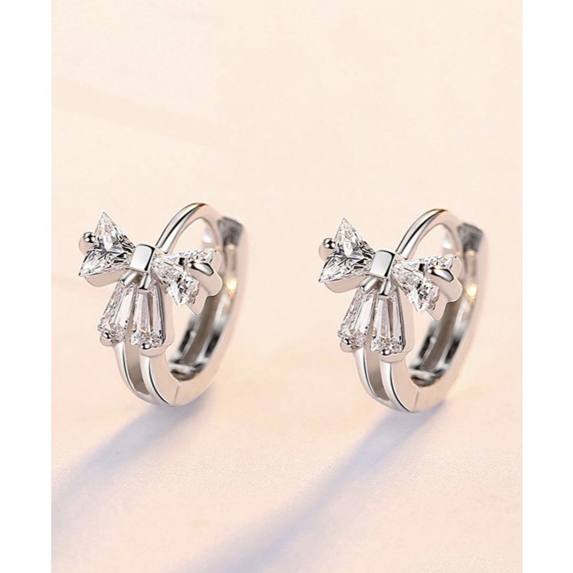 mija.stories - miki ribbon hoop earrings ต่างหูห่วง ต่างหูริบบิ้น ต่างหูโบว์