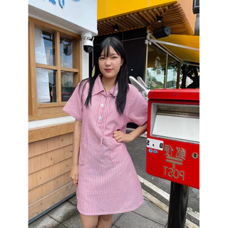 wwv✿ | STRIPED POLO DRESS🫧 เดรสโปโล ลายทาง ซับในทั้งตัว