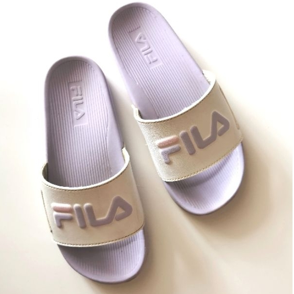 Fila รองเท้าแตะเด็กผู้หญิง สีม่วงอ่อนพาสเทล sz 36 มือสอง