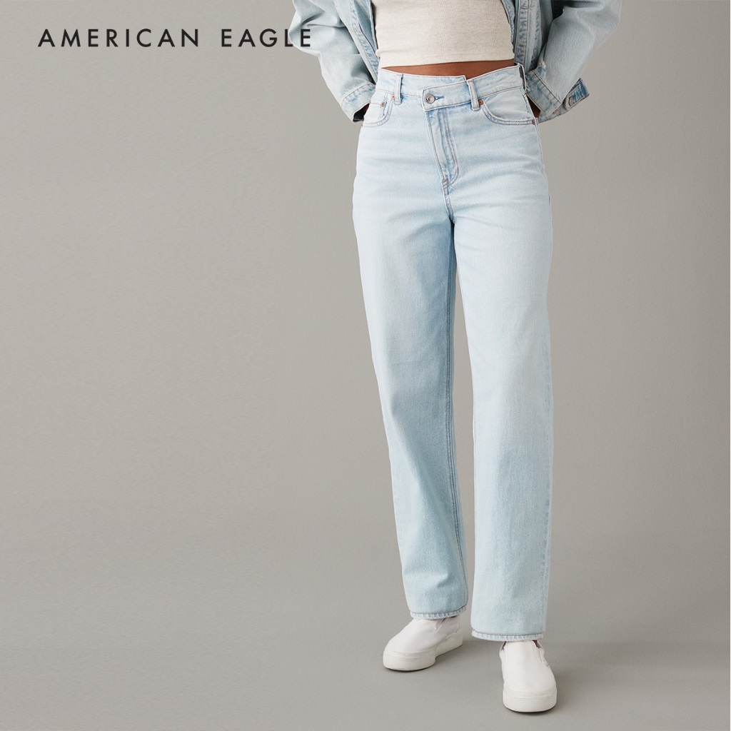 American Eagle Crossover Baggy Straight Jean กางเกง ยีนส์ ผู้หญิง แบ็กกี้ สเตรท (WBG WSV 043-4500-445)