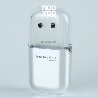 NooYoo ต่างหูสำหรับผิวแพ้ง่าย STERILIZED 14K 4/5 mm Black CZ…