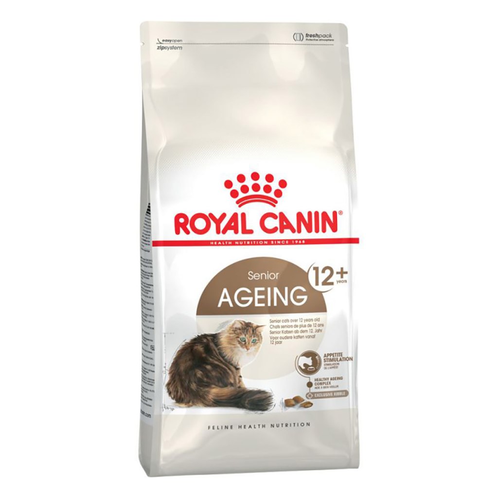 Royal Canin Ageing 12+ บรรจุ 2 และ 4kg อาหารเม็ดแมวสูงวัย อายุ 12 ปีขึ้นไป