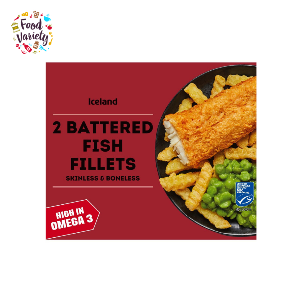 (Best Before 22Sep2026) Iceland 2 Battered Fish Fillets 200g ไอซ์แลนด์ 2 ชิ้นเนื้อปลาชุบแป้งทอด 200 กรัม