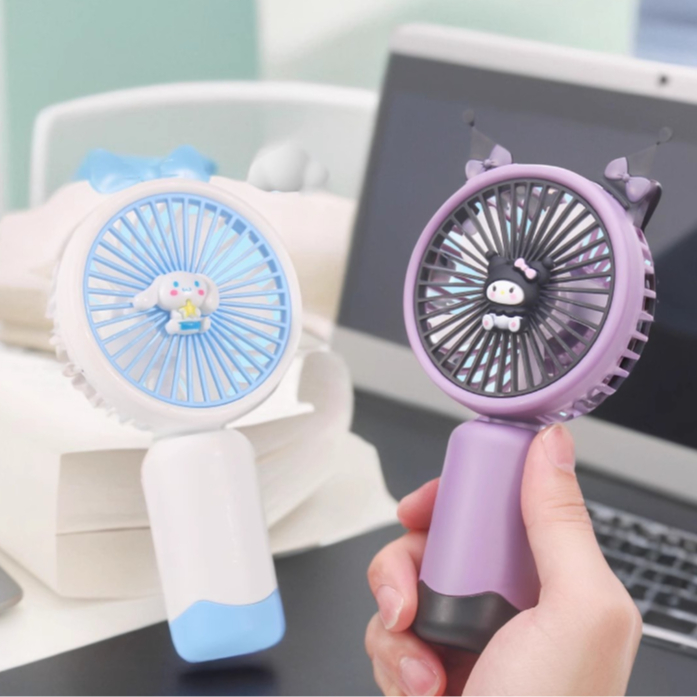พร้อมส่ง พัดลมมือถือ พกพา ลายการ์ตูน Sanrio T206 ชาร์จ USB Mini fan พัดลม ตั้งโต๊ะได้