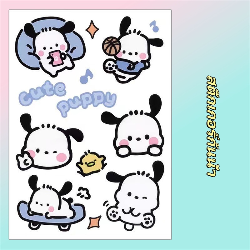 🔥สติ๊กเกอร์กันน้ำ🔥Pochacco การ์ตูน สติ๊กเกอร์ สําหรับตกแต่งกระเป๋าเดินทาง iPad ตู้เย็น ถ้วยน้ำ รถจักรยานยนต์ แล็ปท็อป