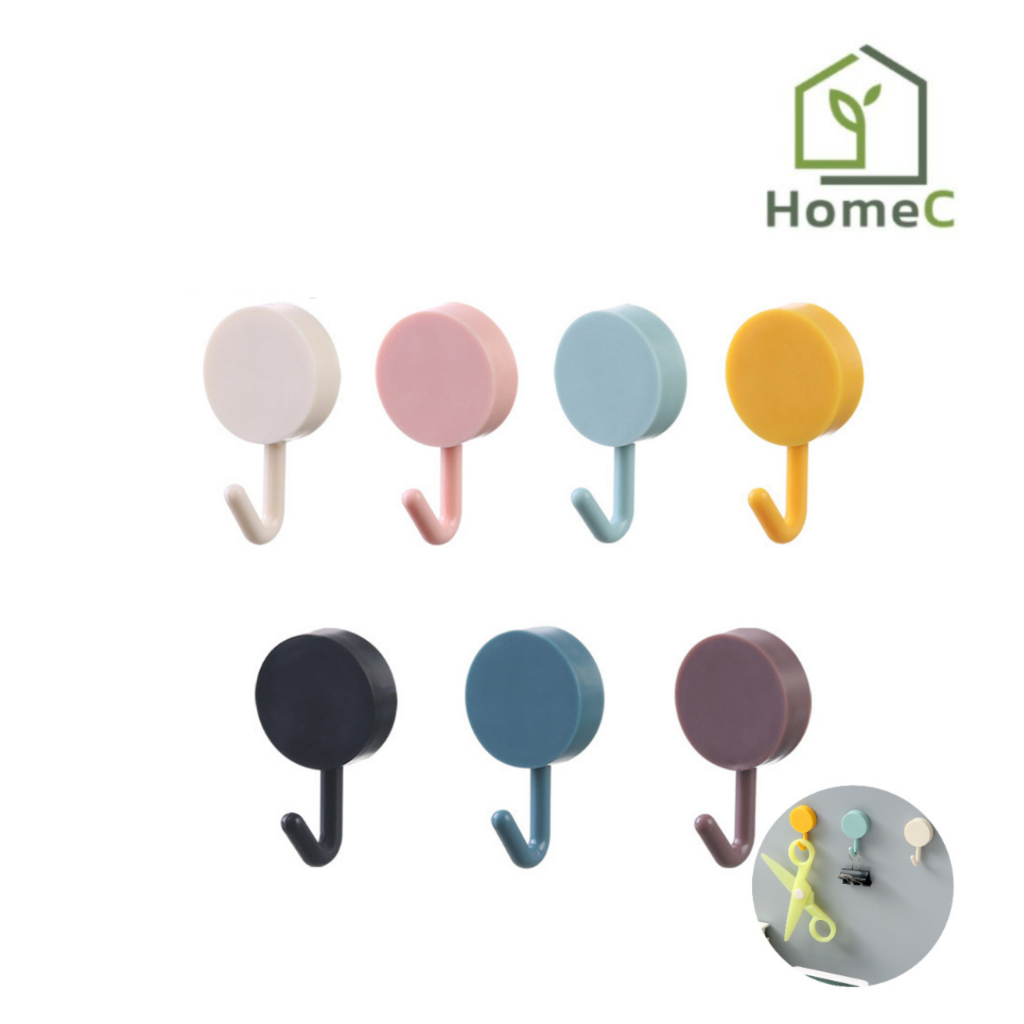 ตะขอติดผนัง ยกโหล 12ชิ้น 24ชิ้น 36ชิ้น ไม่ต้องเจาะผนัง สุ่มสี Homec