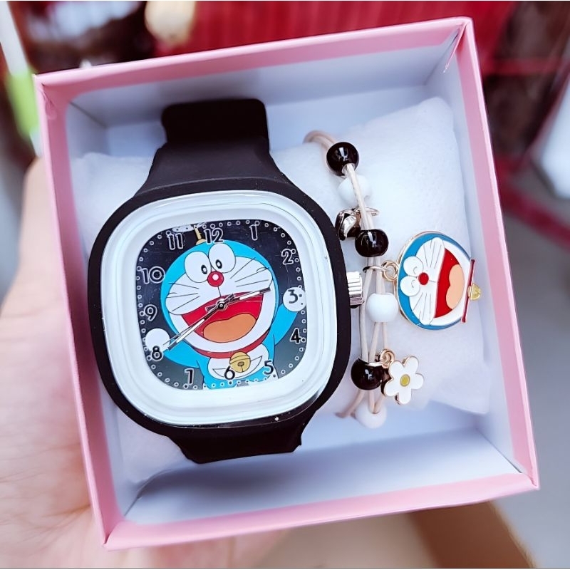 นาฬิกาโดเรม่อนฟรีกำไรและกล่องตามรูปพร้อมส่งจากไทย