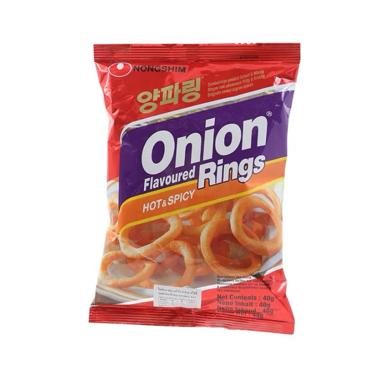 พร้อมส่ง​ 농심 양파링​ ขนมหัวหอมอบกรอบรสเผ็ด  Nongshim Onion Ring