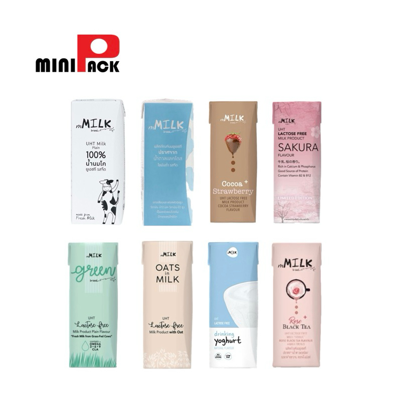 mMilk UHT เอ็มมิลค์ นมยูเอชที ปราศจากน้ำตาลแลคโตส 180ml. แพ็คคู่