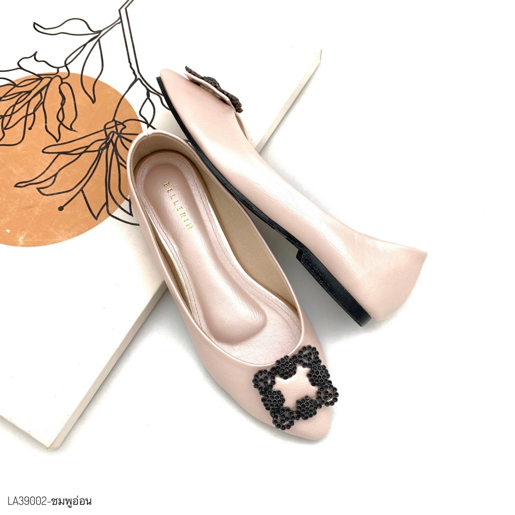 HaloBangkok รองเท้า Flat Shoes หนังพียู รุ่น LA39002