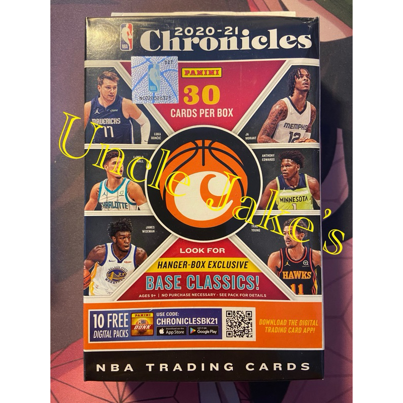 🎄X-Mas Sell🎁 2020-21 Panini CHRONICLES NBA Basketball Hanger Boxes (30 cards)
