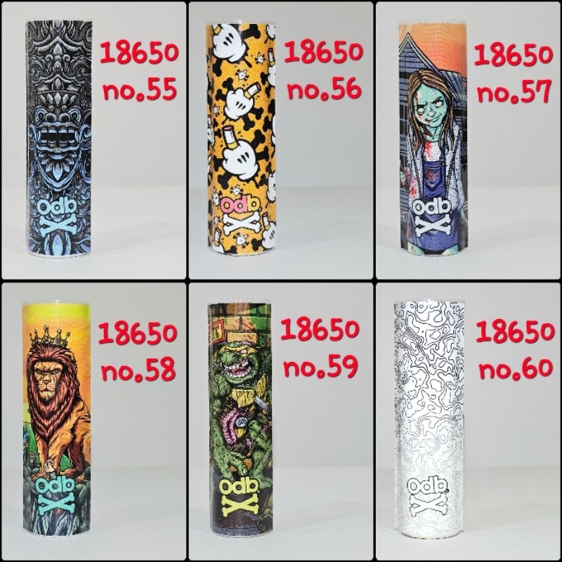ปลอกถ่าน ซองหุ้มแบตเตอรี่ odb 18650 no.55-60 ของแท้100%