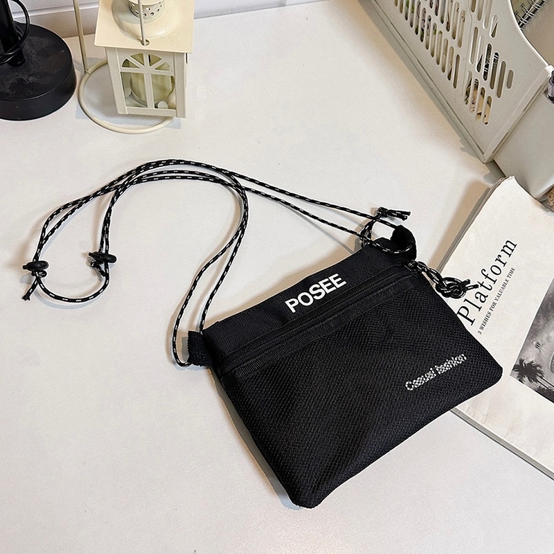 POSEE กระเป๋าสายเชือก สะพายข้าง สะพายแฟชั่น สะพายมือถือ