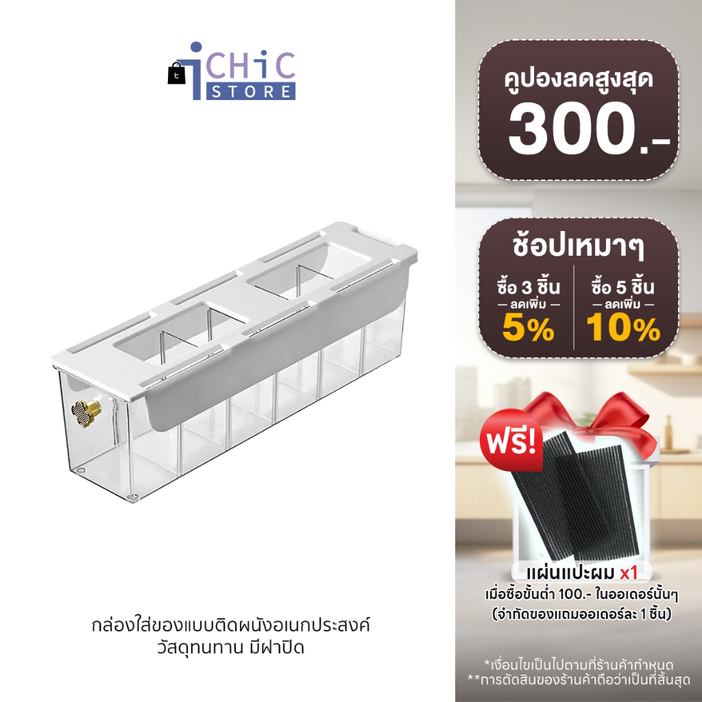 [ลด ล้าง สต็อค] กล่องใส่ของแบบติดผนังอเนกประสงค์ วัสดุทนทาน มีฝาปิด ใส่ของได้หลากหลาย