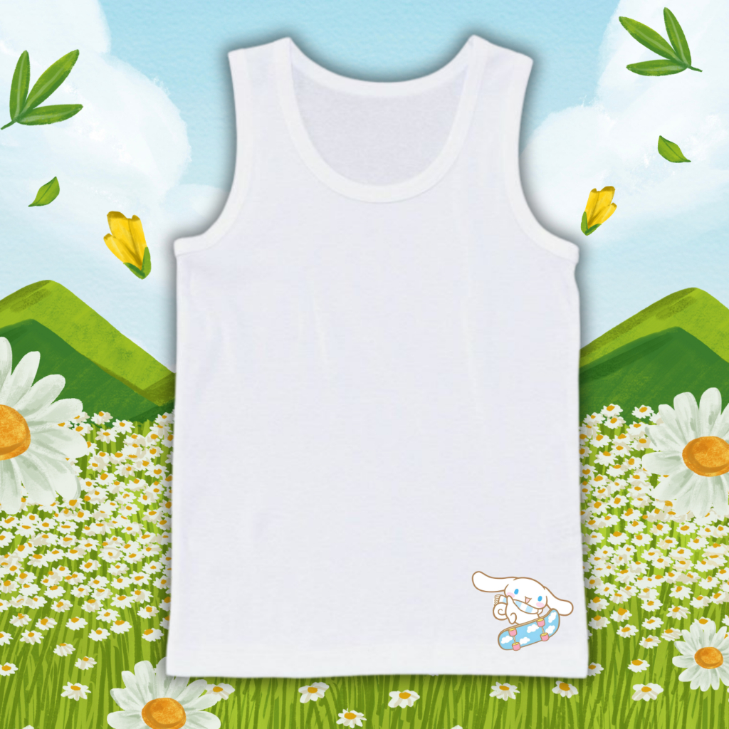 เสื้อซับในเด็ก sanrio เสื้อกล้ามเด็กลายการ์ตูนผ้านุ่ม ไม่ขึ้นเม็ดขุย S-3XL 1-13ขวบ