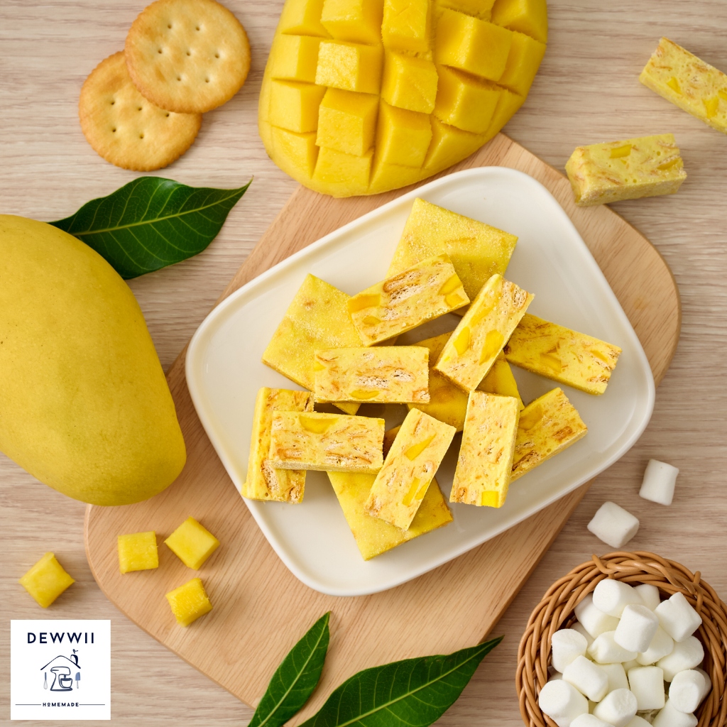 (เจ้าดังในตต.) Dewwii ขนมนูกัต ขนมตังเมไต้หวัน รสมะม่วง (Mango)