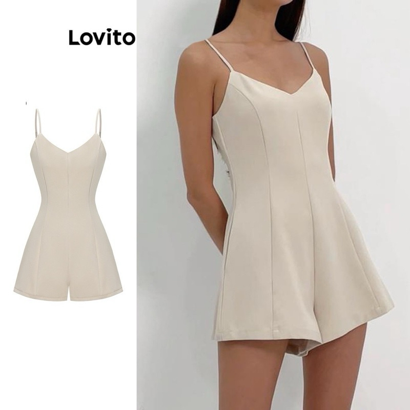 จั้มสูท Lovito สีเบจ