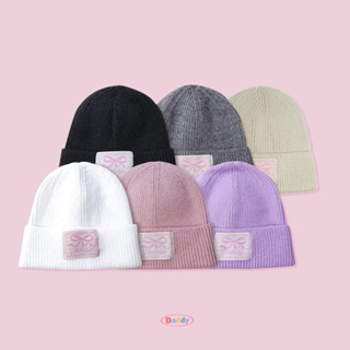 DADDY | Lovely Ribbon Beanie หมวกบีนนี่ ปักลายโบว์ สุดน่ารัก