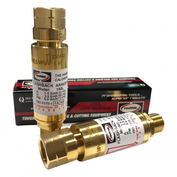 วาล์วกันไฟย้อนกลับสำหรับเกจ์แก๊ส ยี่ห้อ ฮาร์ริส รุ่น 188L,188R  HARRIS FLASH BACK FOR REGULATOR LPG/