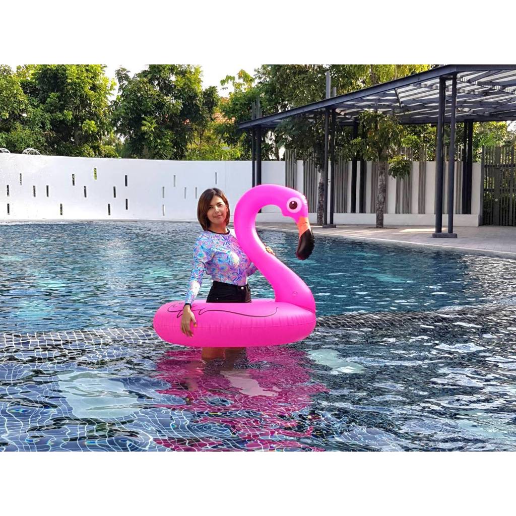 Sainteve ห่วงยางเป่าลม ฟลามิงโก้ (กล่อง) 120 cm. SY-0382