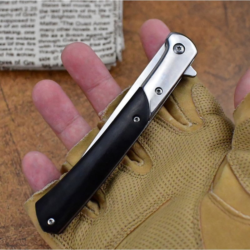 มีดพกพา21.8cm ด้ามไม้ พร้อมซองหนัง PU - รูปที่ 3