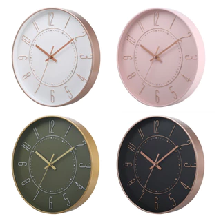 Silent quartz movement นาฬิกาแขวนผนัง -นาฬิกาแขวน วเลขนูน ขนาด 12 นิ้ว นาฬิกาแขวนผนัง นาฬิกทรงกลม