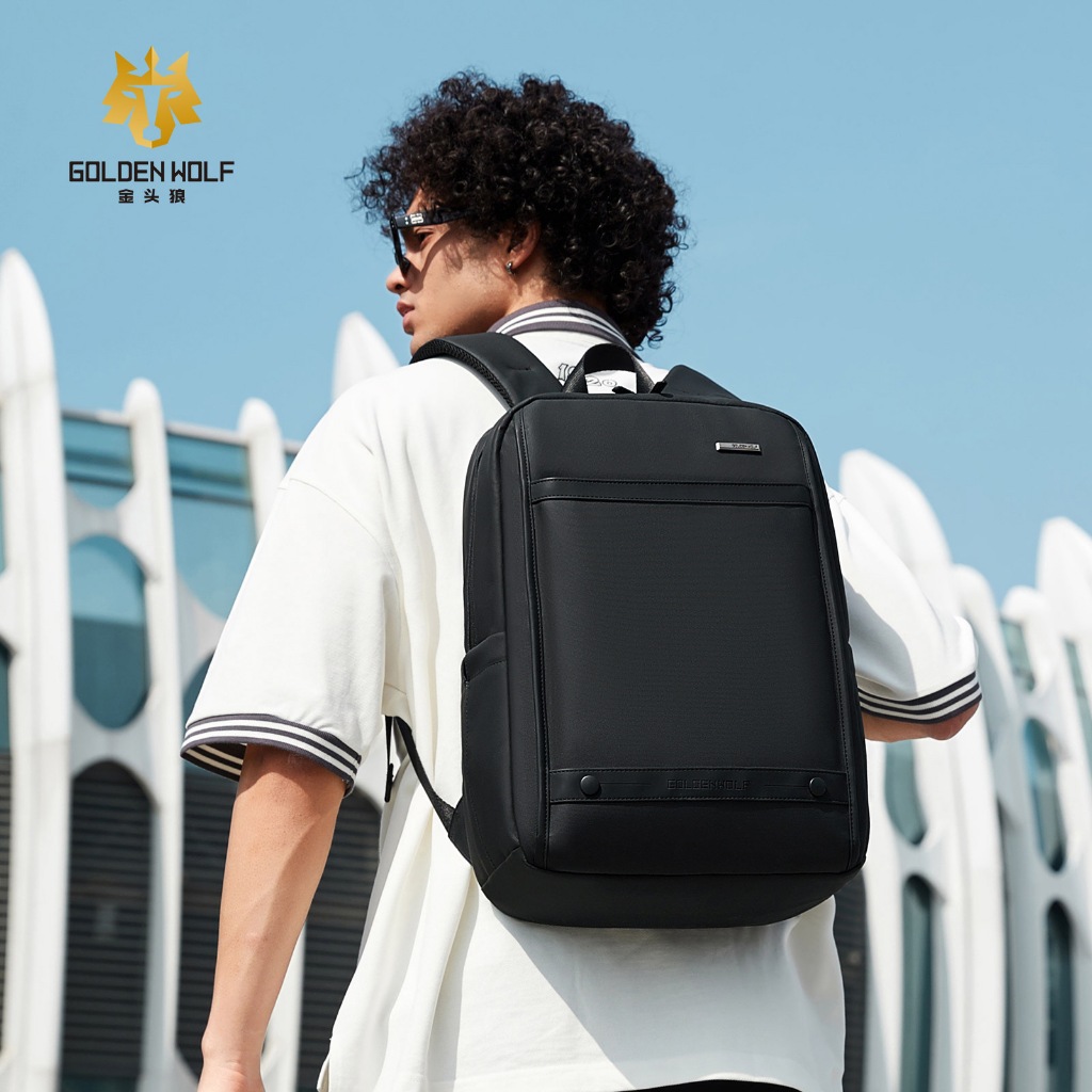 NEW✨Goldenwolf GB00705 กระเป๋าเป้สะพายหลัง กระเป๋าสะพายใส่โน้ตบุ๊ค กระเป๋ากันน้ำ Laptop backpack water proof
