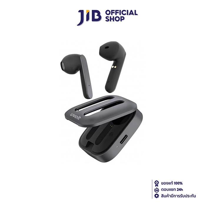 TRUE WIRELESS (หูฟังไร้สาย) UVOLT UV01 (GREY) (TWS-UV01)