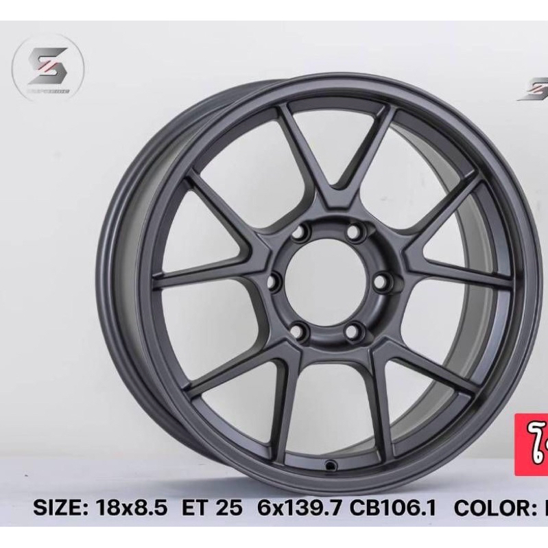 ล้อtc105 ขอบ18 กว้าง8.5“ สีเทากัล วงละ3000ครับ แยกวงได้