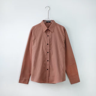 takayay brand เสื้อเชิ้ต สีชมพูกะปิ **เช็คขนาดจากตางรางไซซ์ของทางร้านเท่านั้น** ผ้าคอตตอนทวิล เสื้อเชิ้ตสีพาสเทล