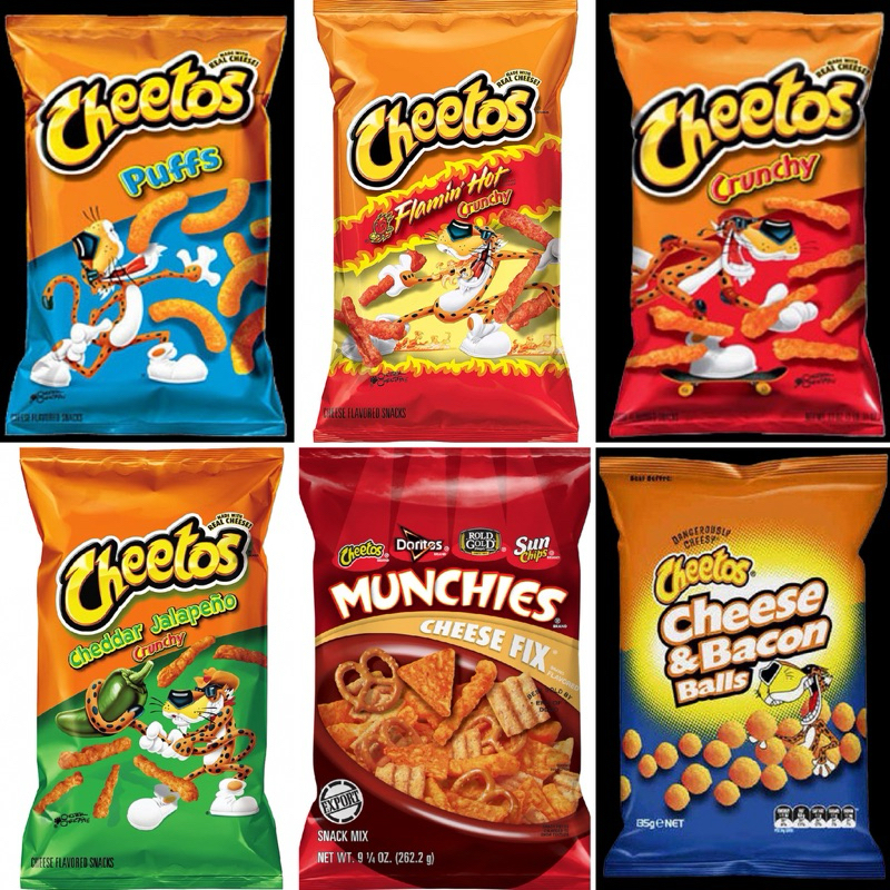 Cheetos Crunchy Cheese Snacks 226.8 G ซีโตส ข้าวโพด อบกรอบ รสเนยแข็ง / Puffs / Flamin Hot / Cheddar 