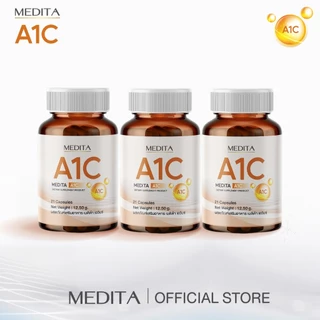 [ พิเศษ 3 กระปุก] MEDITA A1C ผลิตภัณฑ์เสริมอาหารเมดิต้า เอวันซี 21 แคปซูล