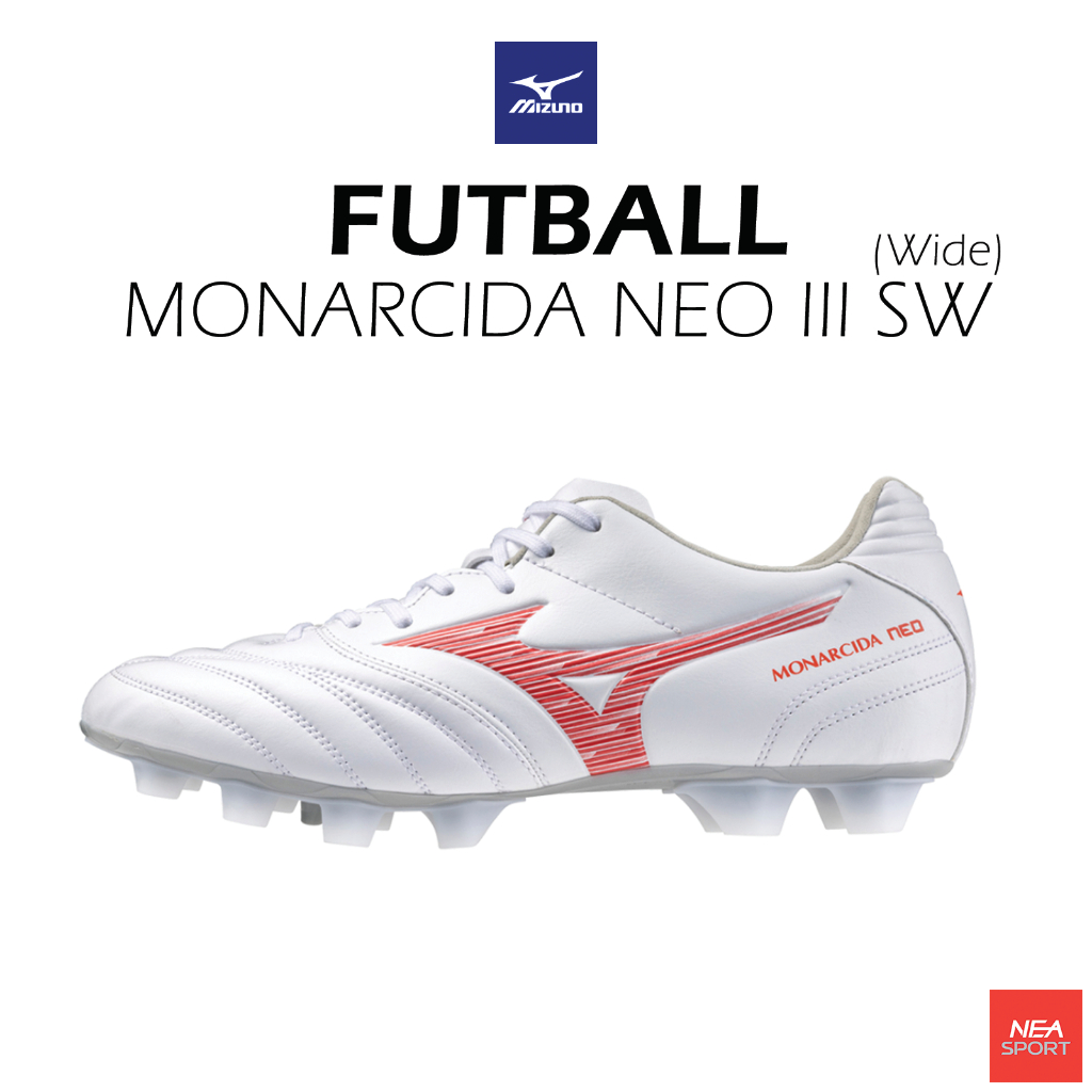 [ลด20% เก็บโค้ด 20XTRA1000] MIZUNO MONARCIDA NEO III SW หน้ากว้างพิเศษ รองเท้าฟุตบอล สตั๊ด มิซูโน่ แ