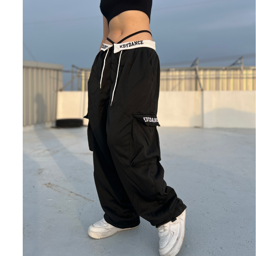 warm_wears - กางเกงผ้ารุ่น Bf55 กางเกงคาร์โก้ กระเป๋าข้าง ซ้าย/ขวา