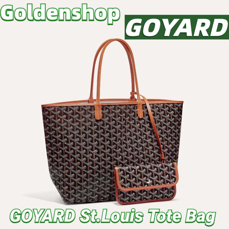 🍒Goyard St.Louis PM Tote Bag Saint Louis กระเป๋าโท้ต🍒กระเป๋าสะพาย Goyard จริง สินค้าขายร้อน