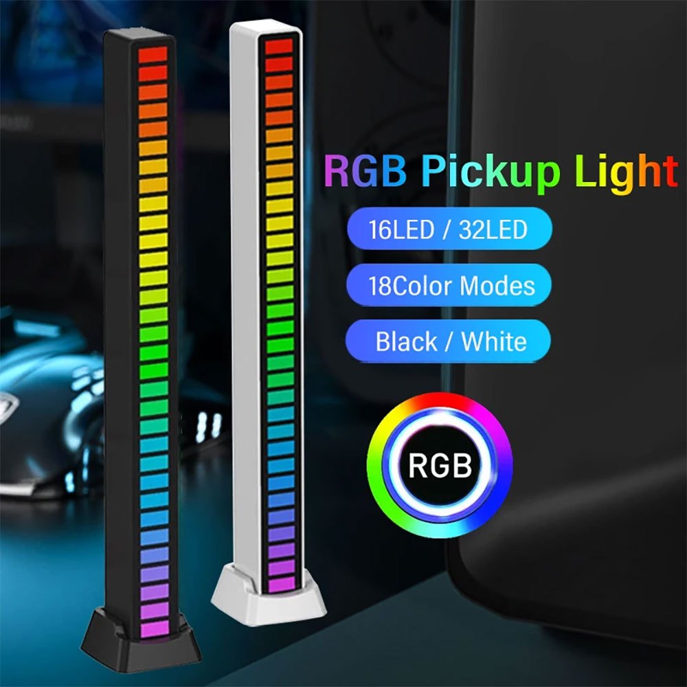 โคมไฟ LED RGB ควบคุมด้วยเสียงเพลง สําหรับรถยนต์ PC เกมมิ่ง เดสก์ท็อป